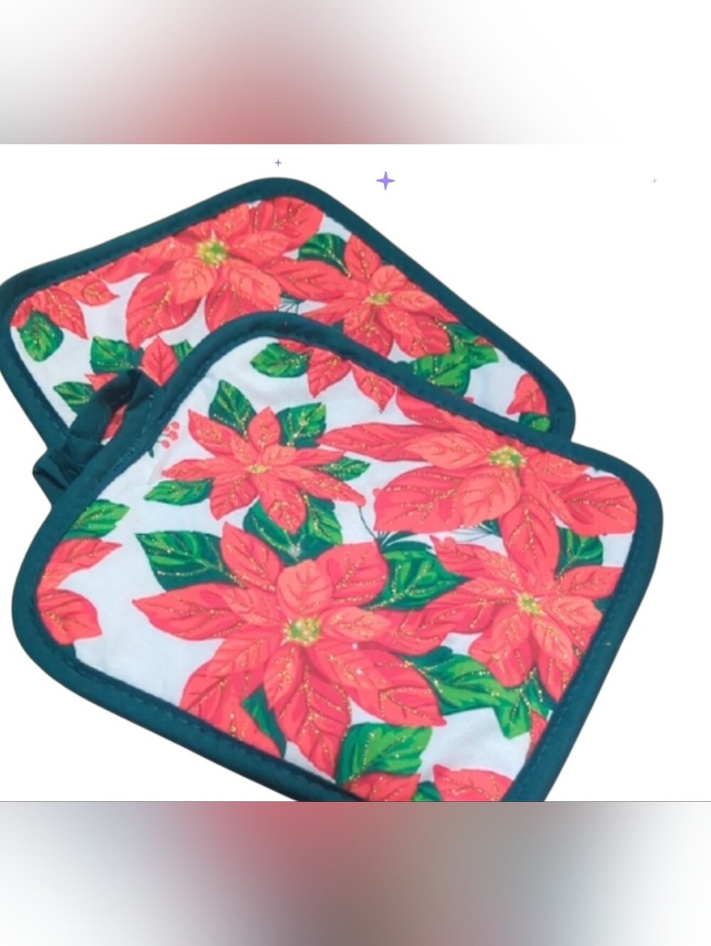 Vibrant Poinsettia Pot Holders